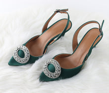 Load image into Gallery viewer, Women Heels Female Pumps Women Shoes Fashion Metal Decorative Buckle Strape Ladies Diamond Wedding Shoes Dress Shoes 2020 DE