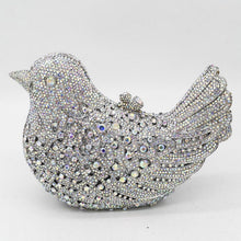 Load image into Gallery viewer, 2022 Crystal AB Luxury Brand Handbags Women Bird Clutch Evening Bags Girls Metal Minaudiere Wedding Party Purse Bolsos de Noches