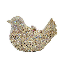 Load image into Gallery viewer, 2022 Crystal AB Luxury Brand Handbags Women Bird Clutch Evening Bags Girls Metal Minaudiere Wedding Party Purse Bolsos de Noches