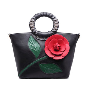 QIAOBAO Flower Big Luxury Handbags Women Bag Ladies Hand Bags Women Leather Handbags Messenger Bags Famous Brand Designer Tote