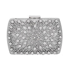 Load image into Gallery viewer, Lady Diamond Wedding Evening Women Clutch Round Bag Fashion Purses And Handbags Crossbody Party Shoulder Bags Gold Silver Black