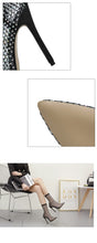 Load image into Gallery viewer, Aneikeh 2020 Spring Sexy Bling CRYSTAL Mesh Pumps Shoes Woman Fetish Thin High Heel PVC Pointed end Stripper Slip-On Party Shoes