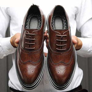 Genuine Leather Shoes Men Formal Shoes Men Oxford Shoes For Men Brogue Shoes Sapato Social Masculino Chaussures Hommes Pointu