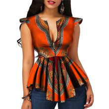 Load image into Gallery viewer, BRW Africa Style Women Modern Fashions Womens Tops Dashiki African Print Tops Shirt Plus Size M-6XL Women Clothing WY2556