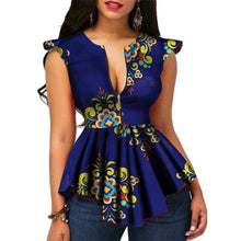 Load image into Gallery viewer, BRW Africa Style Women Modern Fashions Womens Tops Dashiki African Print Tops Shirt Plus Size M-6XL Women Clothing WY2556