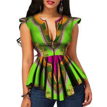 Load image into Gallery viewer, BRW Africa Style Women Modern Fashions Womens Tops Dashiki African Print Tops Shirt Plus Size M-6XL Women Clothing WY2556