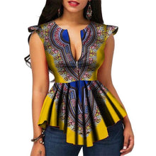 Load image into Gallery viewer, BRW Africa Style Women Modern Fashions Womens Tops Dashiki African Print Tops Shirt Plus Size M-6XL Women Clothing WY2556