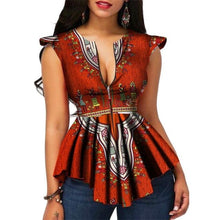 Load image into Gallery viewer, BRW Africa Style Women Modern Fashions Womens Tops Dashiki African Print Tops Shirt Plus Size M-6XL Women Clothing WY2556