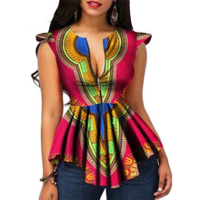 Load image into Gallery viewer, BRW Africa Style Women Modern Fashions Womens Tops Dashiki African Print Tops Shirt Plus Size M-6XL Women Clothing WY2556