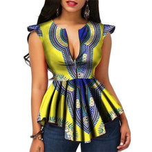 Load image into Gallery viewer, BRW Africa Style Women Modern Fashions Womens Tops Dashiki African Print Tops Shirt Plus Size M-6XL Women Clothing WY2556