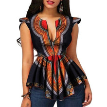 Load image into Gallery viewer, BRW Africa Style Women Modern Fashions Womens Tops Dashiki African Print Tops Shirt Plus Size M-6XL Women Clothing WY2556