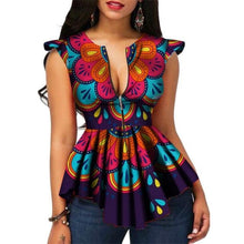 Load image into Gallery viewer, BRW Africa Style Women Modern Fashions Womens Tops Dashiki African Print Tops Shirt Plus Size M-6XL Women Clothing WY2556