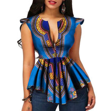 Load image into Gallery viewer, BRW Africa Style Women Modern Fashions Womens Tops Dashiki African Print Tops Shirt Plus Size M-6XL Women Clothing WY2556