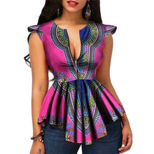 Load image into Gallery viewer, BRW Africa Style Women Modern Fashions Womens Tops Dashiki African Print Tops Shirt Plus Size M-6XL Women Clothing WY2556