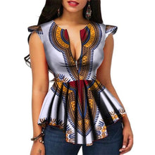 Load image into Gallery viewer, BRW Africa Style Women Modern Fashions Womens Tops Dashiki African Print Tops Shirt Plus Size M-6XL Women Clothing WY2556