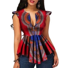 Load image into Gallery viewer, BRW Africa Style Women Modern Fashions Womens Tops Dashiki African Print Tops Shirt Plus Size M-6XL Women Clothing WY2556