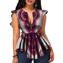 Load image into Gallery viewer, BRW Africa Style Women Modern Fashions Womens Tops Dashiki African Print Tops Shirt Plus Size M-6XL Women Clothing WY2556