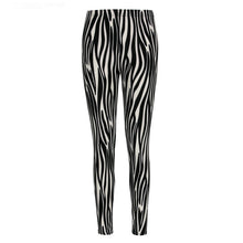 Load image into Gallery viewer, Black and White Vertical Striped Printed Women Leggings Fashion Casual Elasticity Ankle-Length Pant Female Fitnes Legging