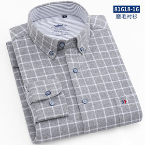 Men's Shirts Oxford Long Sleeve Autumn Dress Shirt Casual Camisa Fashion Slim Fit Chemise Homme Brand High Quality Button Top XL