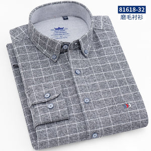 Men's Shirts Oxford Long Sleeve Autumn Dress Shirt Casual Camisa Fashion Slim Fit Chemise Homme Brand High Quality Button Top XL