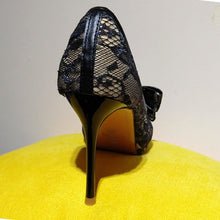 Load image into Gallery viewer, Sexy platform heels Peep Toe Lace Black high heels shoes White wedding shoes ladies sandals Pumps Women shoes 2020