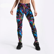 Load image into Gallery viewer, Psychedelic Style Colorful Vortex Printed Leggings Women Summer High Waist Sexy Fitness Leggings Trousers Long Pants