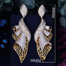 Load image into Gallery viewer, GODK 98mm Luxury Exclusive Dance Belt AAA Cubic Zirconia African Wedding Women Dress Earring Fashion Jewelry