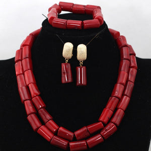 Romantic 2 Rolls Green Nigerian Bridal Coral Beads Necklace Earrings Bracelet Set African Party Coral Necklace Free Ship QW696