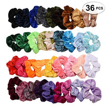 Load image into Gallery viewer, 36 Pcs Hair Scrunchies Velvet Elastic Hair Bands Scrunchy Ties Ropes Scrunchie for Women or Girls Accessories