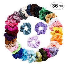 Load image into Gallery viewer, 36 Pcs Hair Scrunchies Velvet Elastic Hair Bands Scrunchy Ties Ropes Scrunchie for Women or Girls Accessories