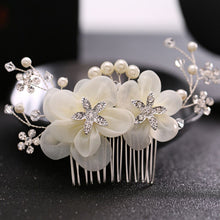 Load image into Gallery viewer, Mix Style Elegant Crystal Pearl Flower Hair Jewelry Wedding Hair Accessories Hair Comb Bridal tiara hair ornaments Wholesale