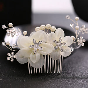 Mix Style Elegant Crystal Pearl Flower Hair Jewelry Wedding Hair Accessories Hair Comb Bridal tiara hair ornaments Wholesale