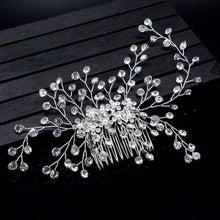 Load image into Gallery viewer, Mix Style Elegant Crystal Pearl Flower Hair Jewelry Wedding Hair Accessories Hair Comb Bridal tiara hair ornaments Wholesale