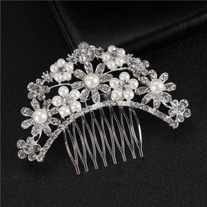 Mix Style Elegant Crystal Pearl Flower Hair Jewelry Wedding Hair Accessories Hair Comb Bridal tiara hair ornaments Wholesale