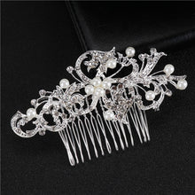 Load image into Gallery viewer, Mix Style Elegant Crystal Pearl Flower Hair Jewelry Wedding Hair Accessories Hair Comb Bridal tiara hair ornaments Wholesale