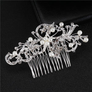 Mix Style Elegant Crystal Pearl Flower Hair Jewelry Wedding Hair Accessories Hair Comb Bridal tiara hair ornaments Wholesale