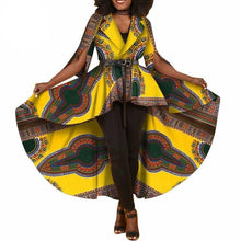 Load image into Gallery viewer, New African Dashiki Print Dresses for Women Trench Women Maxi Outwear Trench Coat Womens Dashikis Brand Clothing 6XL WY1812