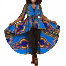 Load image into Gallery viewer, New African Dashiki Print Dresses for Women Trench Women Maxi Outwear Trench Coat Womens Dashikis Brand Clothing 6XL WY1812