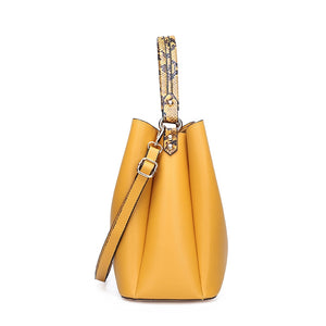 Women's bag high-quality luxury stitching 2-piece set large-capacity bucket bag simple handbag 4 color