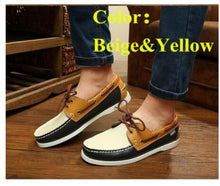 Load image into Gallery viewer, First layer cowhide Mens Casual Leather shoes Docksides Deck Moccain Boat Loafers Shoes Driving Fashion Unisex Handmade shoes