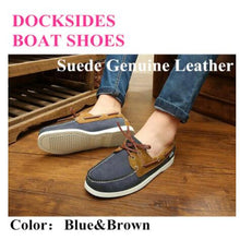 Load image into Gallery viewer, First layer cowhide Mens Casual Leather shoes Docksides Deck Moccain Boat Loafers Shoes Driving Fashion Unisex Handmade shoes