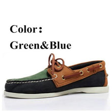 Load image into Gallery viewer, First layer cowhide Mens Casual Leather shoes Docksides Deck Moccain Boat Loafers Shoes Driving Fashion Unisex Handmade shoes