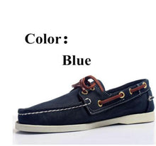 Load image into Gallery viewer, First layer cowhide Mens Casual Leather shoes Docksides Deck Moccain Boat Loafers Shoes Driving Fashion Unisex Handmade shoes