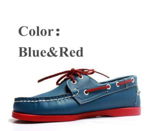 First layer cowhide Mens Casual Leather shoes Docksides Deck Moccain Boat Loafers Shoes Driving Fashion Unisex Handmade shoes