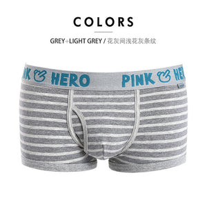 Pink Hero Men Male Underwear Men boxers Plain Cotton Boxer Shorts Panties Brand Clothing Cueca Cuecas Boxer U Convex Pouch