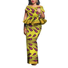 Load image into Gallery viewer, 2020 Women Party Dress Skirt Sets Traditional African 2 Pieces Women Set Clothing Custom Made Dashiki Tops + Skirts WY5104