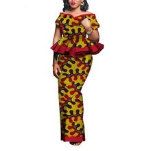 Load image into Gallery viewer, 2020 Women Party Dress Skirt Sets Traditional African 2 Pieces Women Set Clothing Custom Made Dashiki Tops + Skirts WY5104