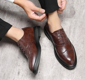 Genuine Leather Shoes Men Formal Shoes Men Oxford Shoes For Men Brogue Shoes Sapato Social Masculino Chaussures Hommes Pointu