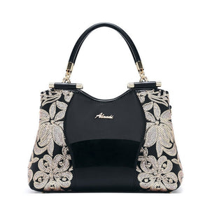 Women Bags For Ladies Handbags Large Capacity Women's Handbags Top-handle Hand bags Floral Luxury Patent Leather Bag