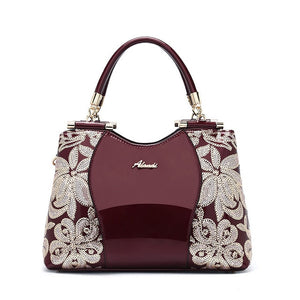 Women Bags For Ladies Handbags Large Capacity Women's Handbags Top-handle Hand bags Floral Luxury Patent Leather Bag